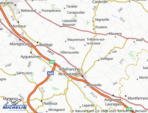 MICHELIN-Landkarte Montgaillard-Lauragais - ViaMichelin