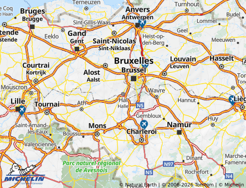 Carte MICHELIN Hal-Vilvorde - ViaMichelin