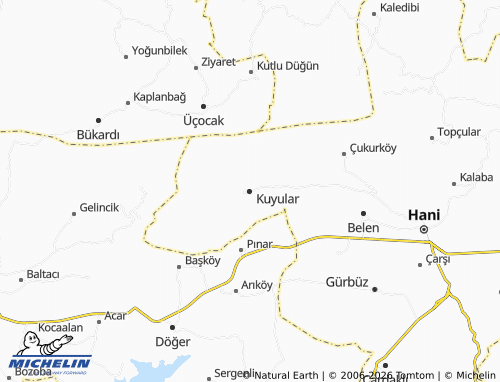 MICHELIN Kuyular map - ViaMichelin