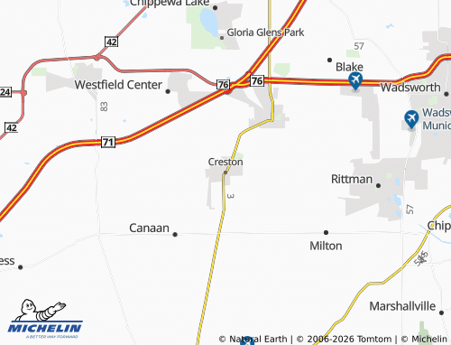 Mapa MICHELIN Creston - ViaMichelin