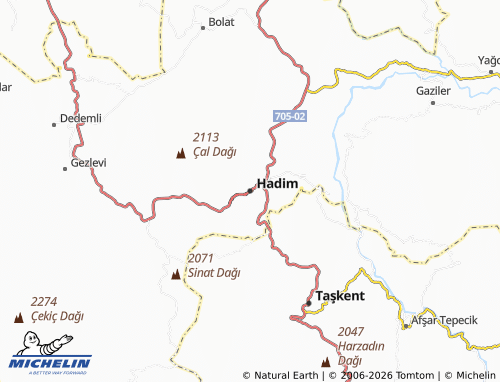 Mapa MICHELIN Hadim - ViaMichelin