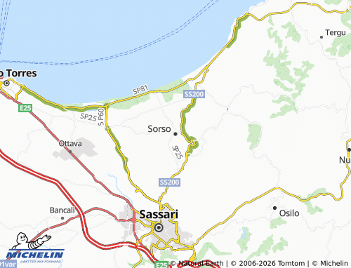 Mapa MICHELIN Sorso - ViaMichelin