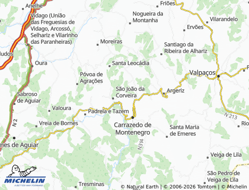 Mapa MICHELIN Nozedo - ViaMichelin