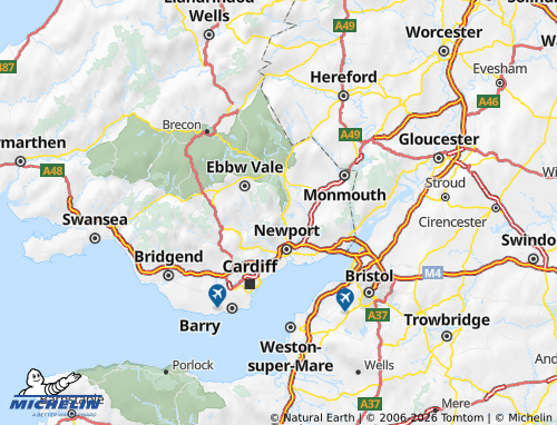 MICHELIN Torfaen map - ViaMichelin