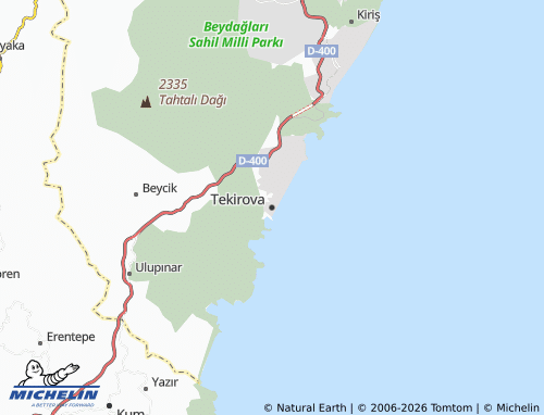 Mappa MICHELIN Tekirova - ViaMichelin