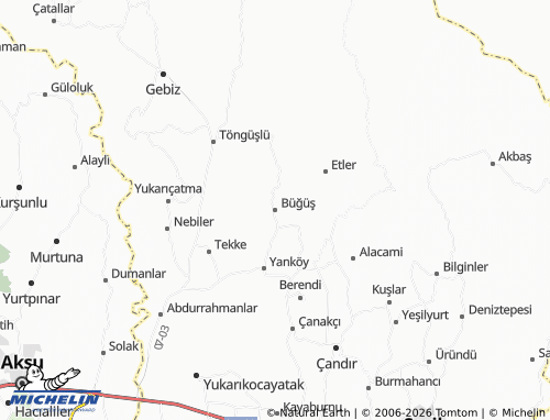 MICHELIN Büğüş map - ViaMichelin