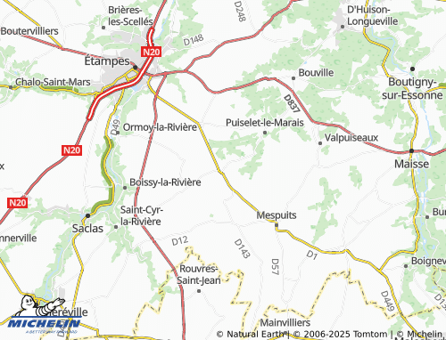 Mappa MICHELIN La Forêt-Sainte-Croix - ViaMichelin