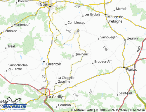 Mappa MICHELIN Quelneuc - ViaMichelin