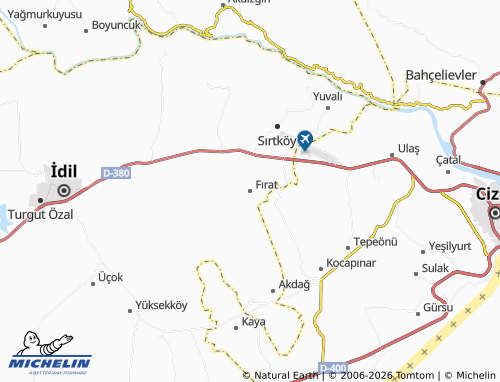 MICHELIN Fırat map - ViaMichelin