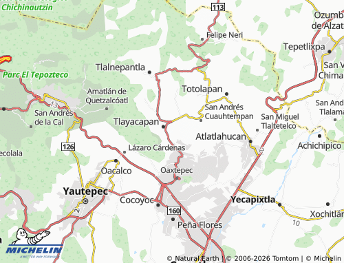 MICHELIN De Texcalpan map - ViaMichelin