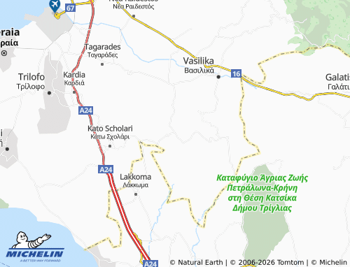 MICHELIN Agios Antonios map - ViaMichelin