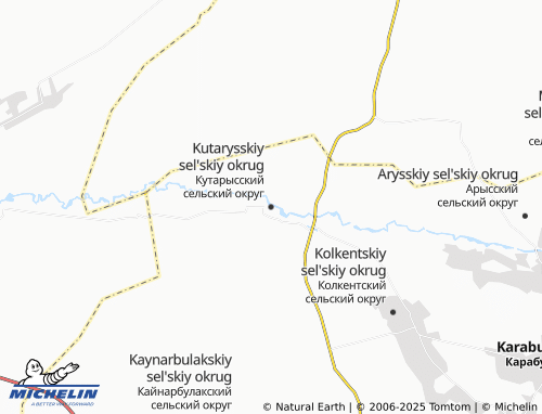 MICHELIN Kutarysskiy sel'skiy okrug map - ViaMichelin