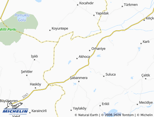MICHELIN Akhoca map - ViaMichelin