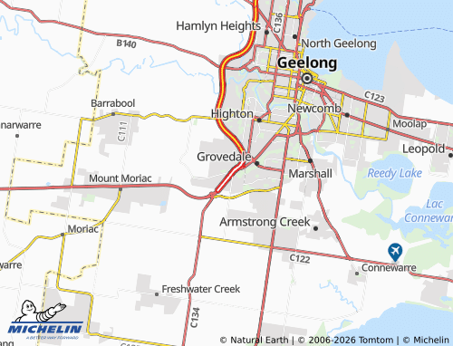 MICHELIN Waurn Ponds map - ViaMichelin