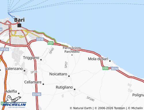 MICHELIN Parco Scizzo-Parchitello map - ViaMichelin