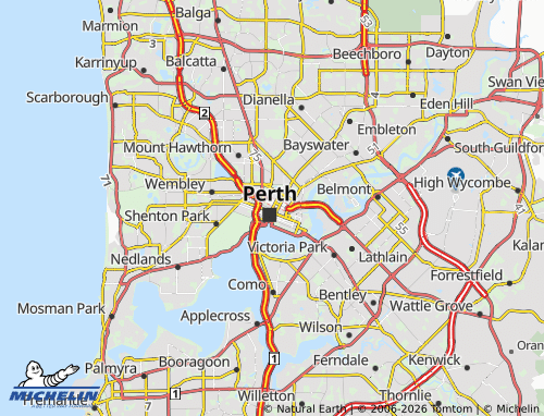 MICHELIN Northbridge map - ViaMichelin