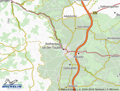 MICHELIN Detwang map - ViaMichelin