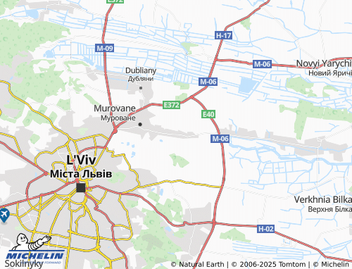 MICHELIN Soroky-Lvivski map - ViaMichelin