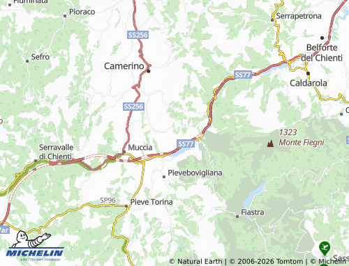 Mappa MICHELIN Sentino - ViaMichelin