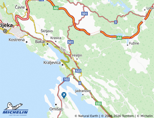 Mapa MICHELIN Hreljin - ViaMichelin