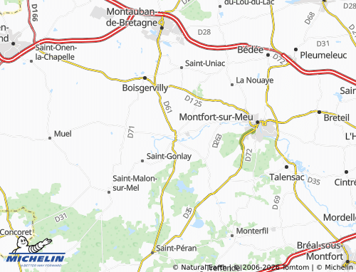 MICHELIN Iffendic map - ViaMichelin