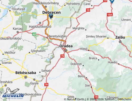 Mappa MICHELIN Bihor - ViaMichelin