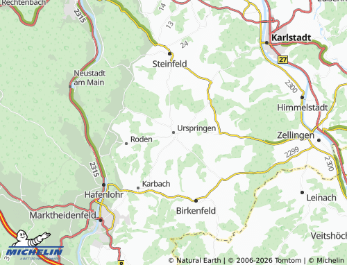 Mapa MICHELIN Urspringen - ViaMichelin