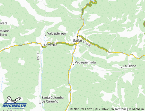 MICHELIN Palazuelo de Boñar map - ViaMichelin