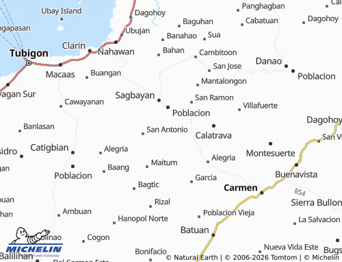 MICHELIN Ubojan map - ViaMichelin