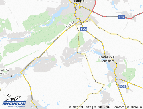 MICHELIN-Landkarte Bortnyky - ViaMichelin