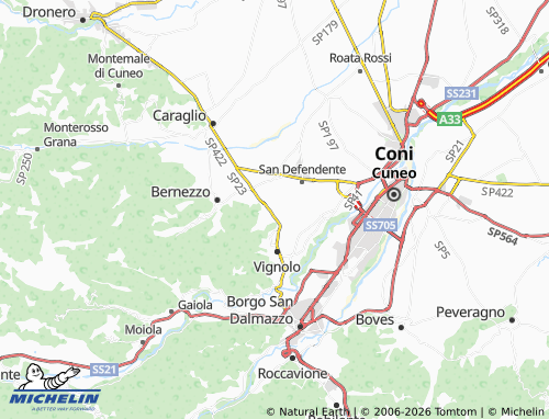 Mappa MICHELIN Cervasca - ViaMichelin