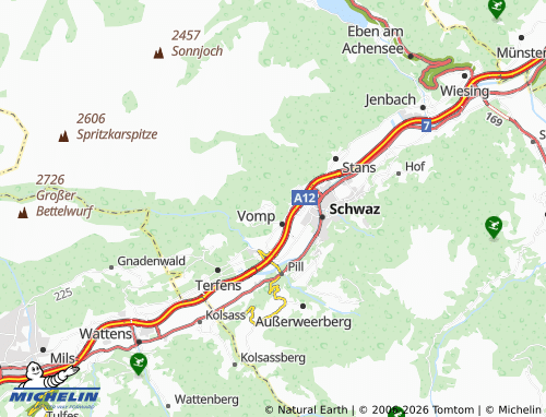 MICHELIN Vomperberg map - ViaMichelin