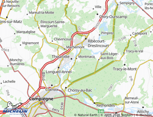 Mappa MICHELIN Montmacq - ViaMichelin