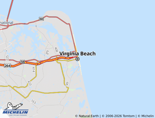 Mappa MICHELIN Virginia Beach - ViaMichelin