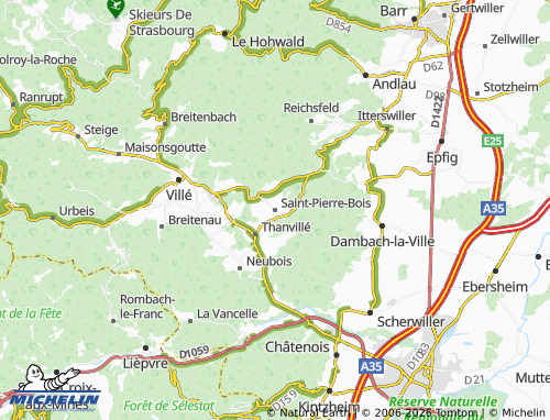 Mapa MICHELIN Saint-Pierre-Bois - ViaMichelin