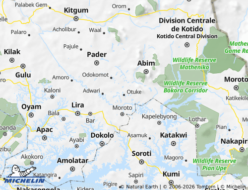 MICHELIN Otuke map - ViaMichelin