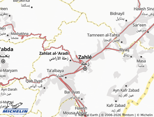 Mapa MICHELIN Zahlat al-Rasiyah - ViaMichelin