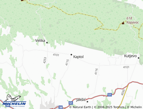 MICHELIN Kaptol map - ViaMichelin