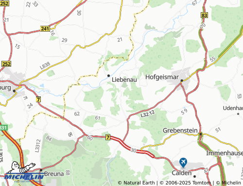 MICHELIN Zwergen map - ViaMichelin