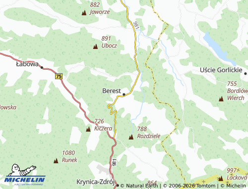 MICHELIN-Landkarte Berest - ViaMichelin