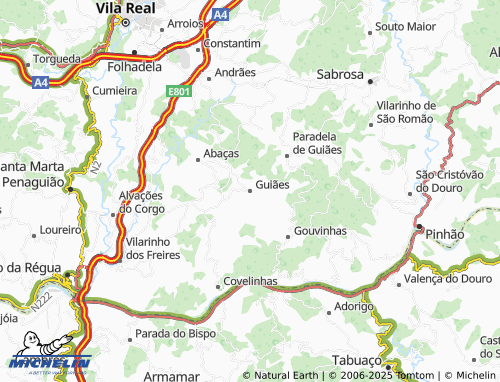 MICHELIN-Landkarte Guiães - ViaMichelin
