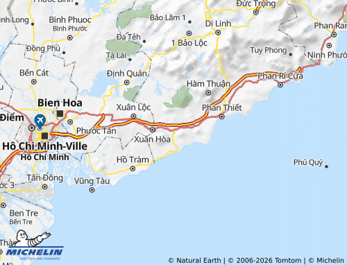 MICHELIN Hàm Tân map - ViaMichelin