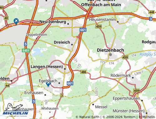 MICHELIN Dreieichenhain map - ViaMichelin