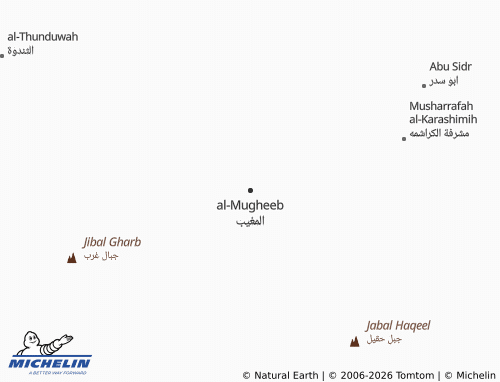 MICHELIN-Landkarte al-Mugheeb - ViaMichelin