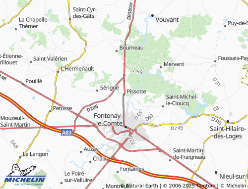 MICHELIN Pissotte map - ViaMichelin