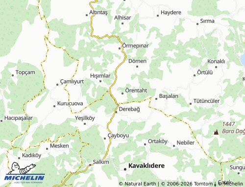MICHELIN Örentaht map - ViaMichelin