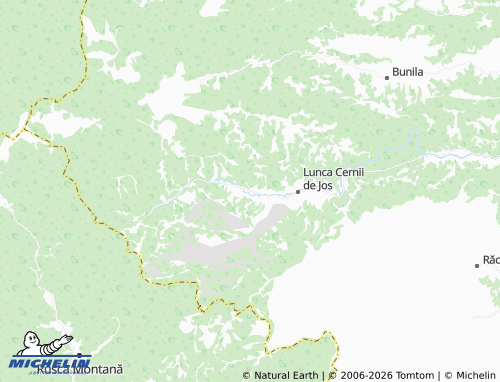 Mappa MICHELIN Lunca Cernii De Sus - ViaMichelin