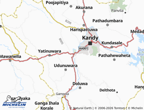 MICHELIN Pahala Eriyagama map - ViaMichelin