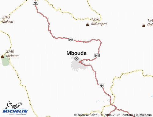 MICHELIN-Landkarte Mbouda - ViaMichelin