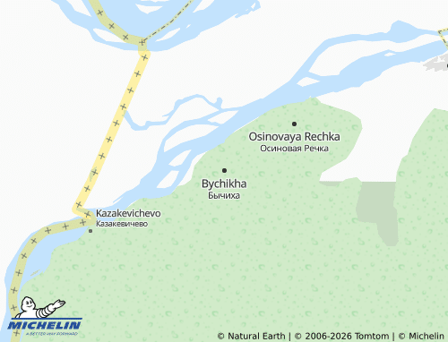 MICHELIN-Landkarte Bychikha - ViaMichelin